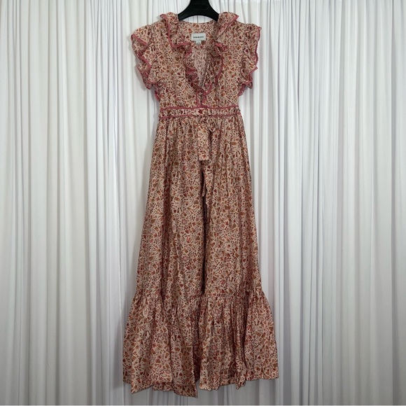 Sabina Musayev Jennifer Floral Ginger Print Maxi Dress size Medium - Picture 8 of 11